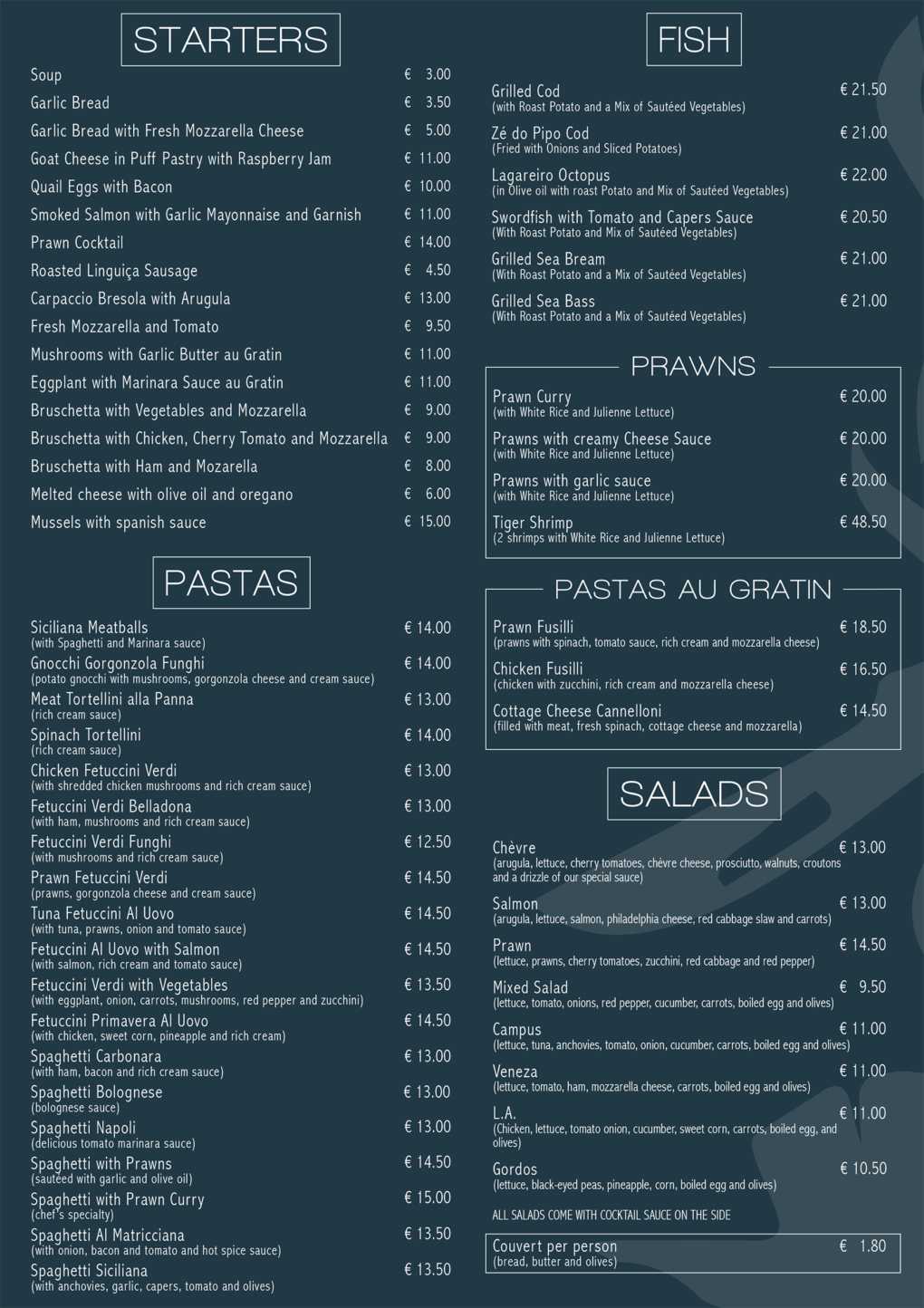 menu UK marina 23