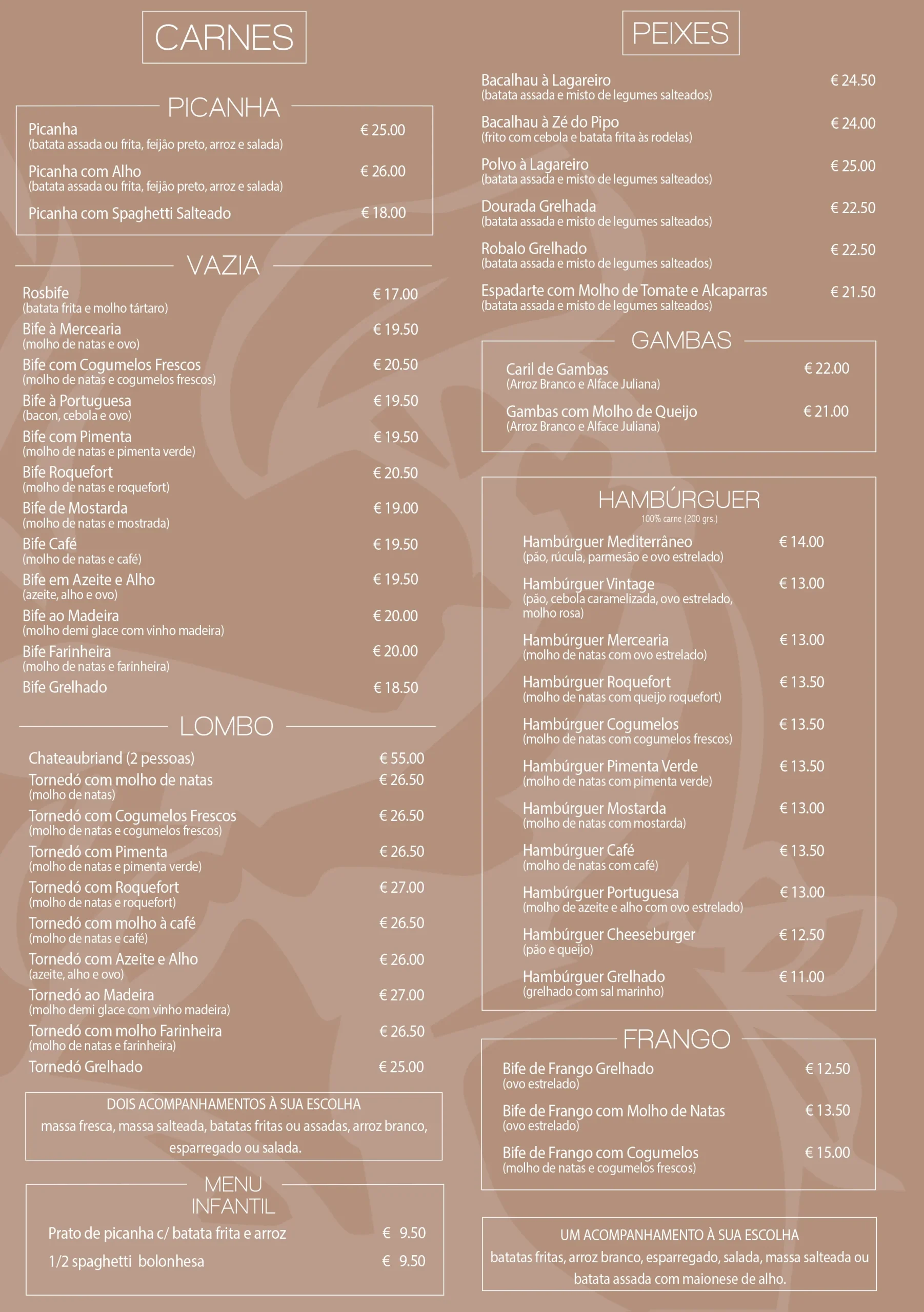 Ementa Lista Português marina 2