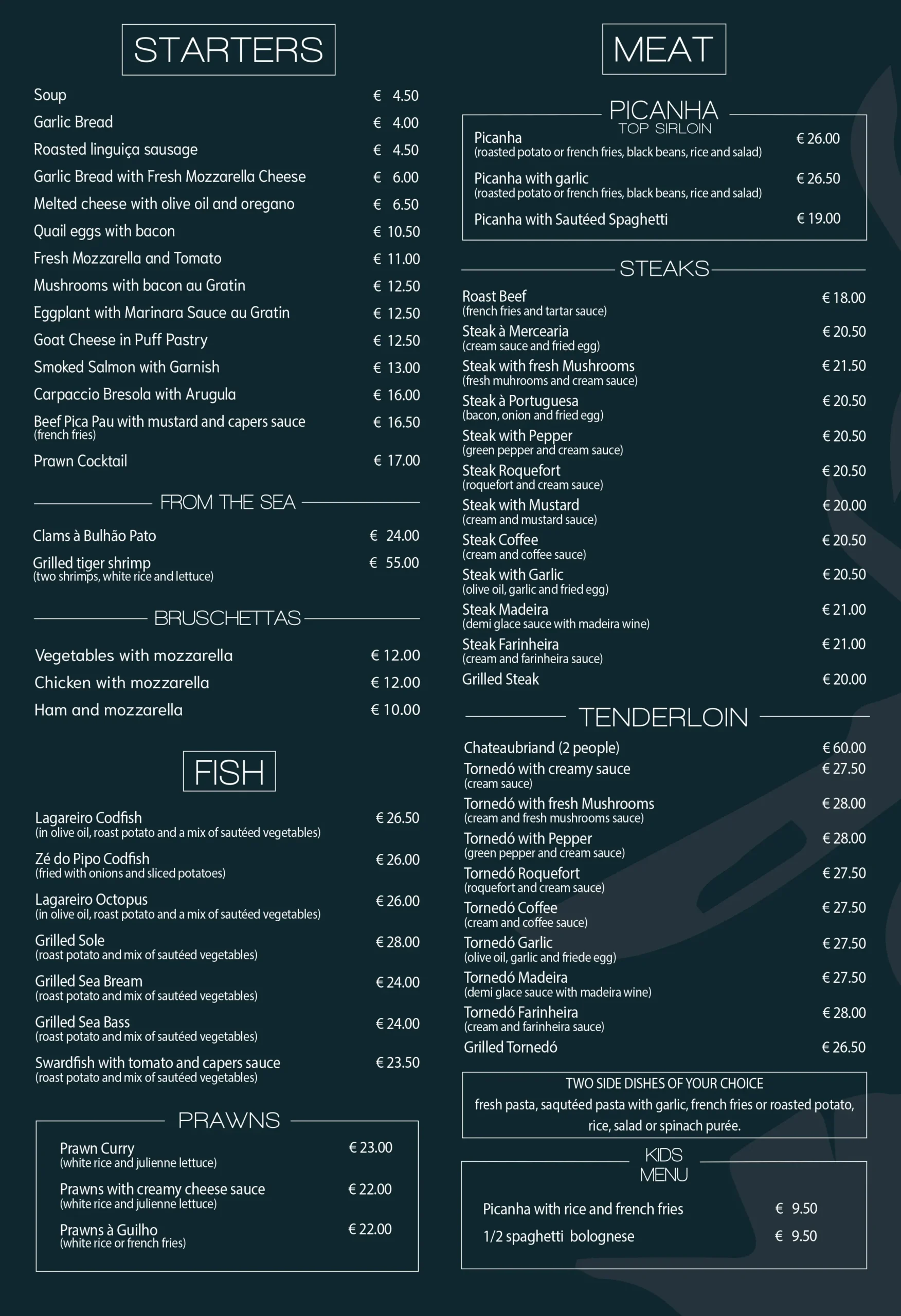 Ementa Lista Inglês marina 1