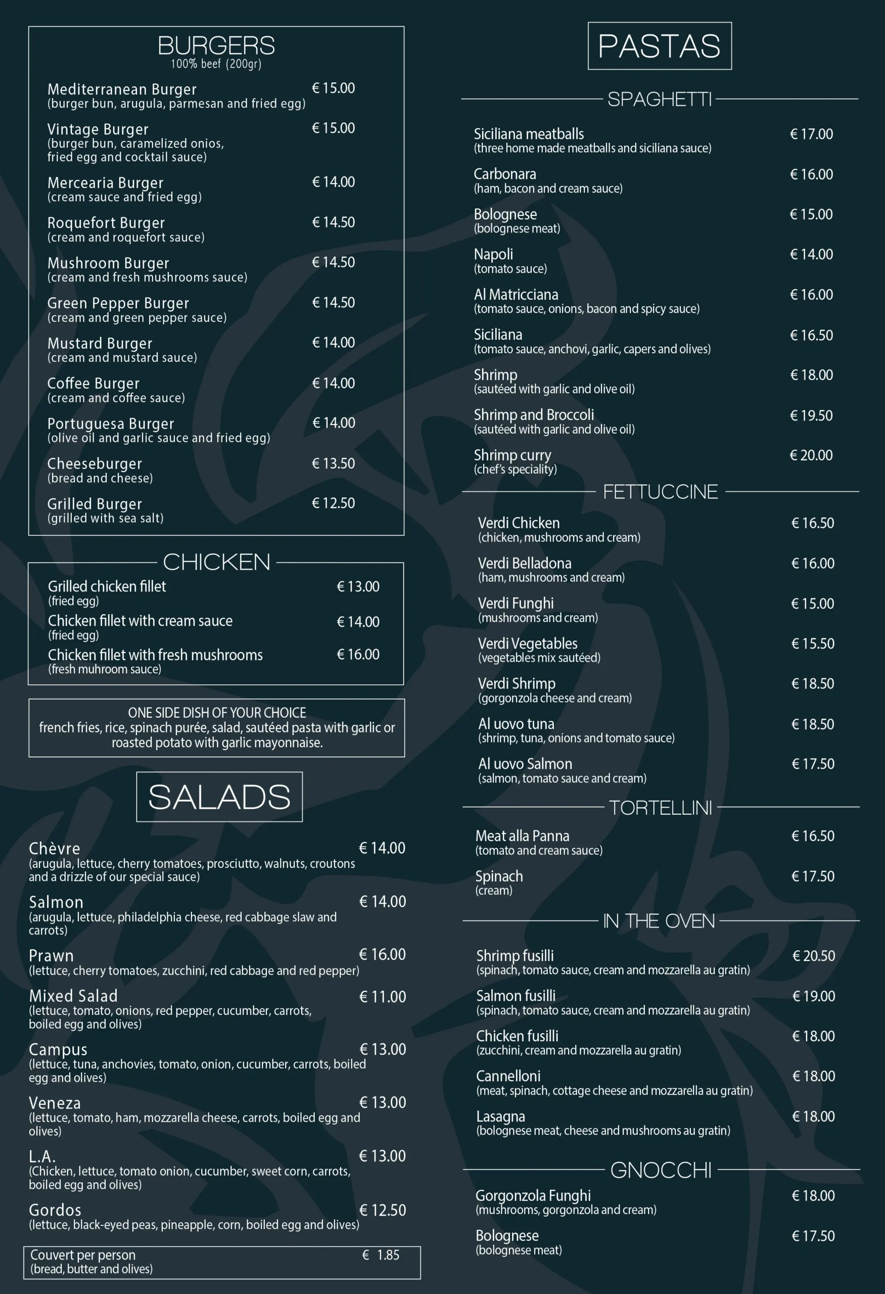 Ementa Lista Inglês marina 2